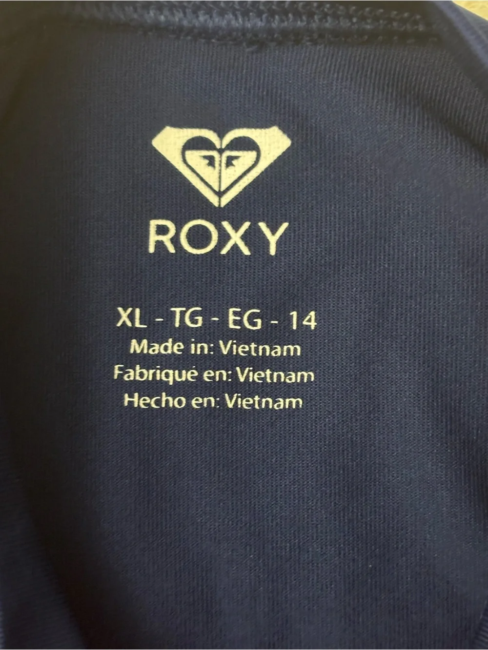 Roxy Girls Rash Guard Swim Shirt Navy Coral Pink Long Sleeve Youth XL 14